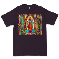 Plum our lady of Guadalupe serape Premium Tee - BarkalooDesign