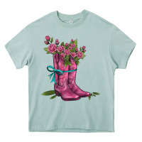 Arona valentines day western boots and roses Heavy Core Tee - AdoDesignShop