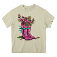 Mossy valentines day western boots and roses Heavy Core Tee - AdoDesignShop