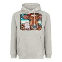 Moon Dust Cows Serape Leopard Gemstone Heavyweight Hoodie - CowCowDesign