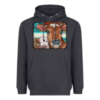 Cows Serape Leopard Gemstone Heavyweight Hoodie | Teevron