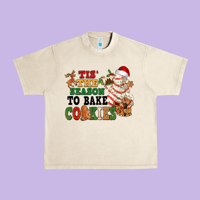 Tis' The Season To Bake Cookies Urban Heavy Tee Designed By Nancycooperartshop