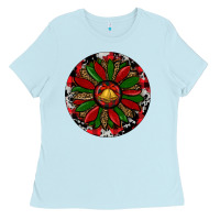 Baby Blue Sunflower Christmas Ladies Tee - RanaPortraitStore
