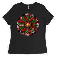 Black Sunflower Christmas Ladies Tee - RanaPortraitStore