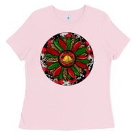 Bubblegum Pink Sunflower Christmas Ladies Tee - RanaPortraitStore