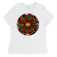 White Sunflower Christmas Ladies Tee - RanaPortraitStore