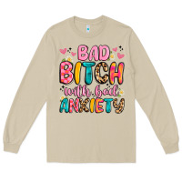 Mushroom bad bitch with bad anxiety Long Sleeve Tee - Artiststas