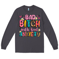 Smoke bad bitch with bad anxiety Long Sleeve Tee - Artiststas