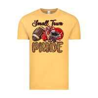 Vintage Mustard small town big pride red Vintage Tee - MaliasSmallBusiness