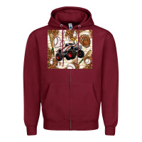 Burgundy baseball crusher Zipper Hoodie - TumblerDesignByShophia