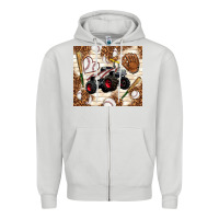 Dove Grey baseball crusher Zipper Hoodie - TumblerDesignByShophia