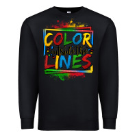 Black color outside the lines autism Premium Sweatshirt - OliviaCreatesArt