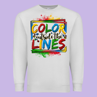 Color Outside The Lines Autism Premium Sweatshirt Designed By Oliviacreatesart