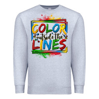 Heather Grey color outside the lines autism Premium Sweatshirt - OliviaCreatesArt