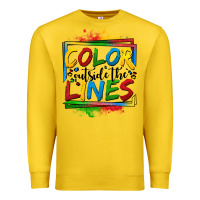Lemon color outside the lines autism Premium Sweatshirt - OliviaCreatesArt