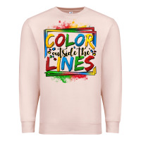 Pale Pink color outside the lines autism Premium Sweatshirt - OliviaCreatesArt