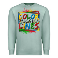 Seafoam color outside the lines autism Premium Sweatshirt - OliviaCreatesArt