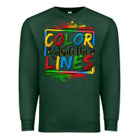 Sports Green color outside the lines autism Premium Sweatshirt - OliviaCreatesArt