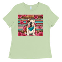 Matcha british bulldog floral serape tumbler Ladies Tee - Artiststas