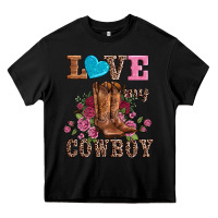 Black valentines day love my cowboy Heavy Core Tee - AdoDesignShop