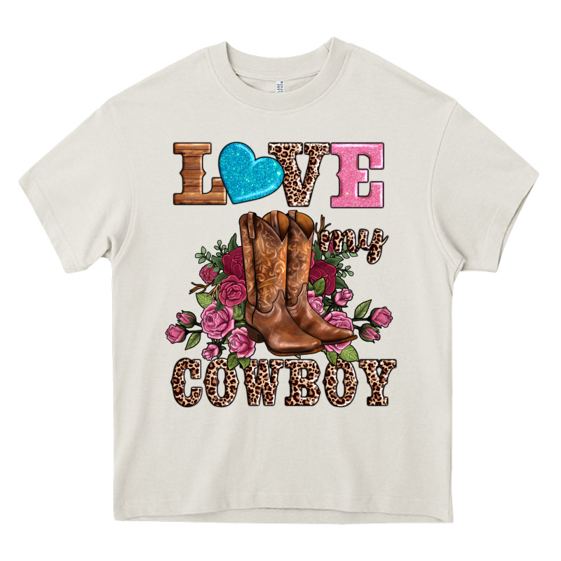Valentines Day Love My Cowboy Heavy Core Tee by AdoDesignShop | Teevron