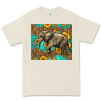 Bone western sunflowers elephant Premium Tee - LillyAllenDesigns