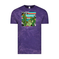 Cloud Purple cactus cowhide coaster Vintage Tee - JahusDesignShop