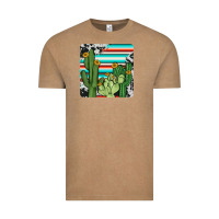 Vintage Coffee cactus cowhide coaster Vintage Tee - JahusDesignShop