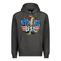 Charcoal Heather All american dad 4th of july Premium Hoodie - CowGirlArtShop