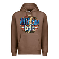 Chestnut All american dad 4th of july Premium Hoodie - CowGirlArtShop