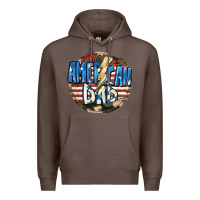Coffee All american dad 4th of july Premium Hoodie - CowGirlArtShop