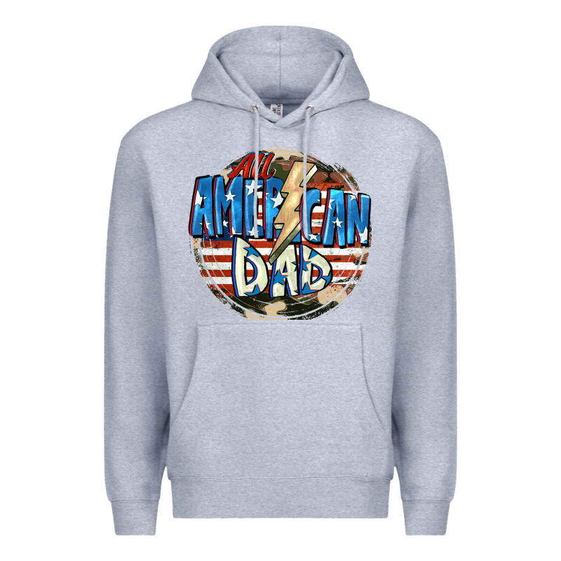 All American Dad 4th Of July Premium Hoodie by CowGirlArtShop | Teevron