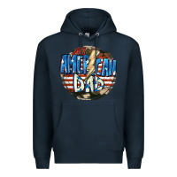 Navy All american dad 4th of july Premium Hoodie - CowGirlArtShop