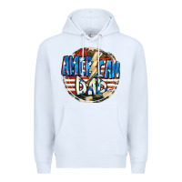 White All american dad 4th of july Premium Hoodie - CowGirlArtShop