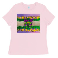 Bubblegum Pink mardi gras mask Ladies Tee - AdoDesignShop