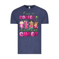 Vintage Denim i run on coffee and christmas cheer Vintage Tee - MaliasSmallBusiness
