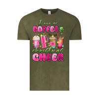 I Run On Coffee And Christmas Cheer Vintage Tee | Teevron