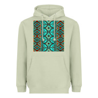 Matcha Aztec Turquoise Pattern Heavyweight Hoodie - CowCowDesign