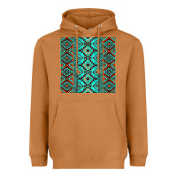 Meerkat Aztec Turquoise Pattern Heavyweight Hoodie - CowCowDesign