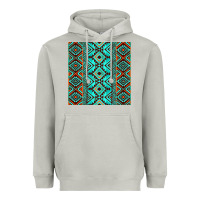 Moon Dust Aztec Turquoise Pattern Heavyweight Hoodie - CowCowDesign
