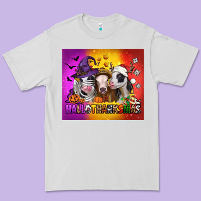 Hallothanksmas Heifers Premium Tee Designed By Jasminsmagicworld