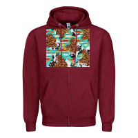 Burgundy serape cowhide and leopard with glitter Zipper Hoodie - TumblerDesignByShophia