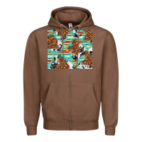 Chestnut serape cowhide and leopard with glitter Zipper Hoodie - TumblerDesignByShophia