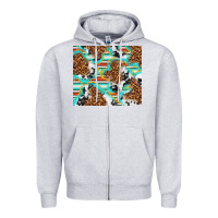 Heather Grey serape cowhide and leopard with glitter Zipper Hoodie - TumblerDesignByShophia