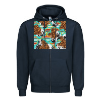 Navy serape cowhide and leopard with glitter Zipper Hoodie - TumblerDesignByShophia