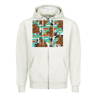 Oatmeal Heather serape cowhide and leopard with glitter Zipper Hoodie - TumblerDesignByShophia