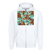 White serape cowhide and leopard with glitter Zipper Hoodie - TumblerDesignByShophia