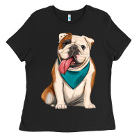 Black english bulldog Ladies Tee - Artiststas