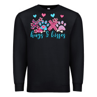 Black xoxo hugs and kisses paws olivia Premium Sweatshirt - OliviaCreatesArt