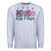 Heather Grey xoxo hugs and kisses paws olivia Premium Sweatshirt - OliviaCreatesArt